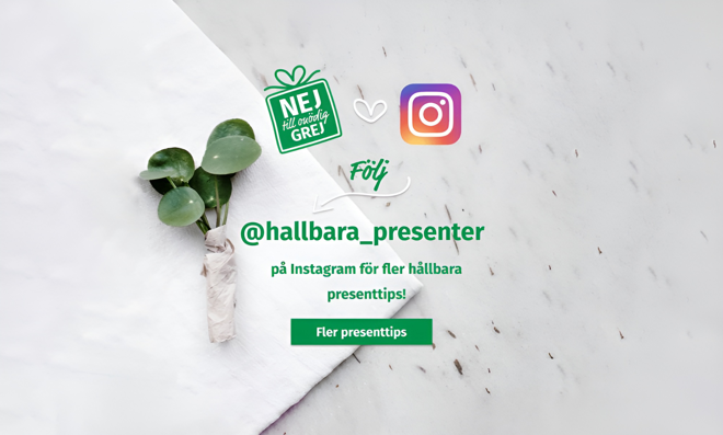 Följ Hållbara presenter på Instagram